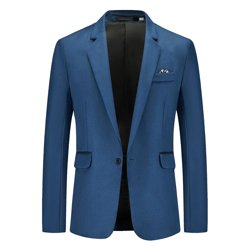 Men's Suit Jacket Fashion Casual Color Matching Single Button Suit
