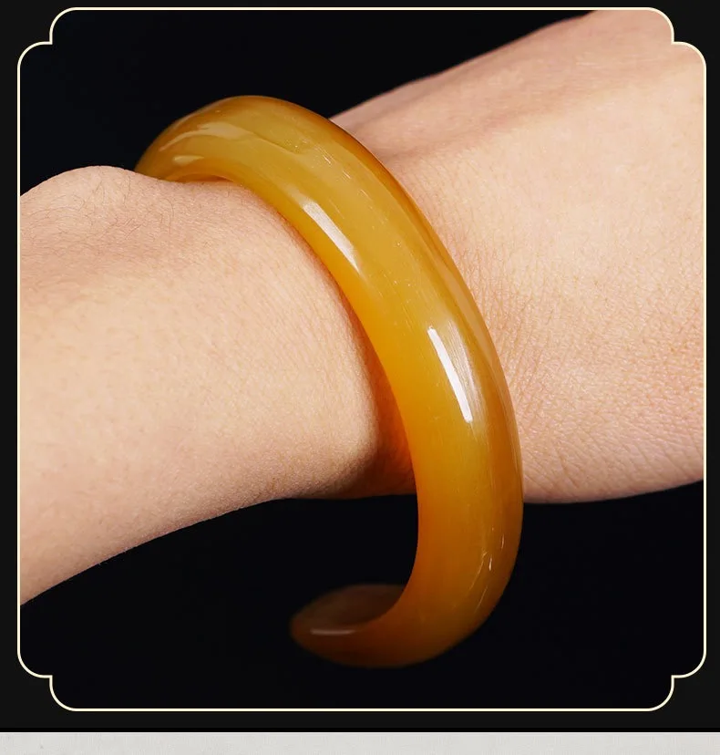 Natural Buffalo Horn Crafts Buffalo Horn Ornaments Handicrafts Open Mouth Bracelets