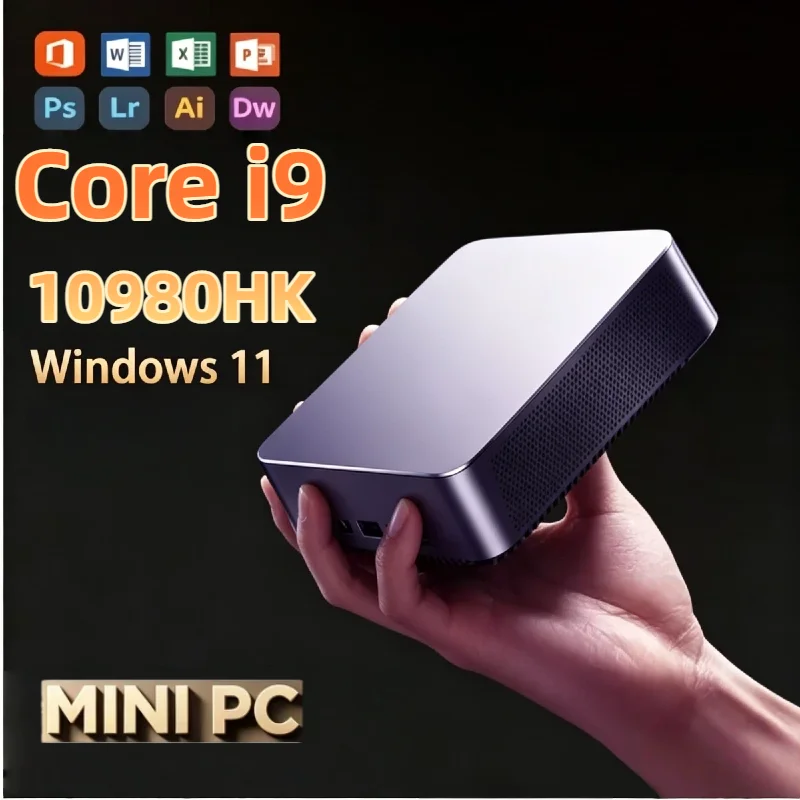 

Intel Core i9 10980HK Windows 11 Pro Mini PC 16GB RAM 1TB 2TB SSD WIFI6 BT5.2 4K HD Gaming Office Study Computer