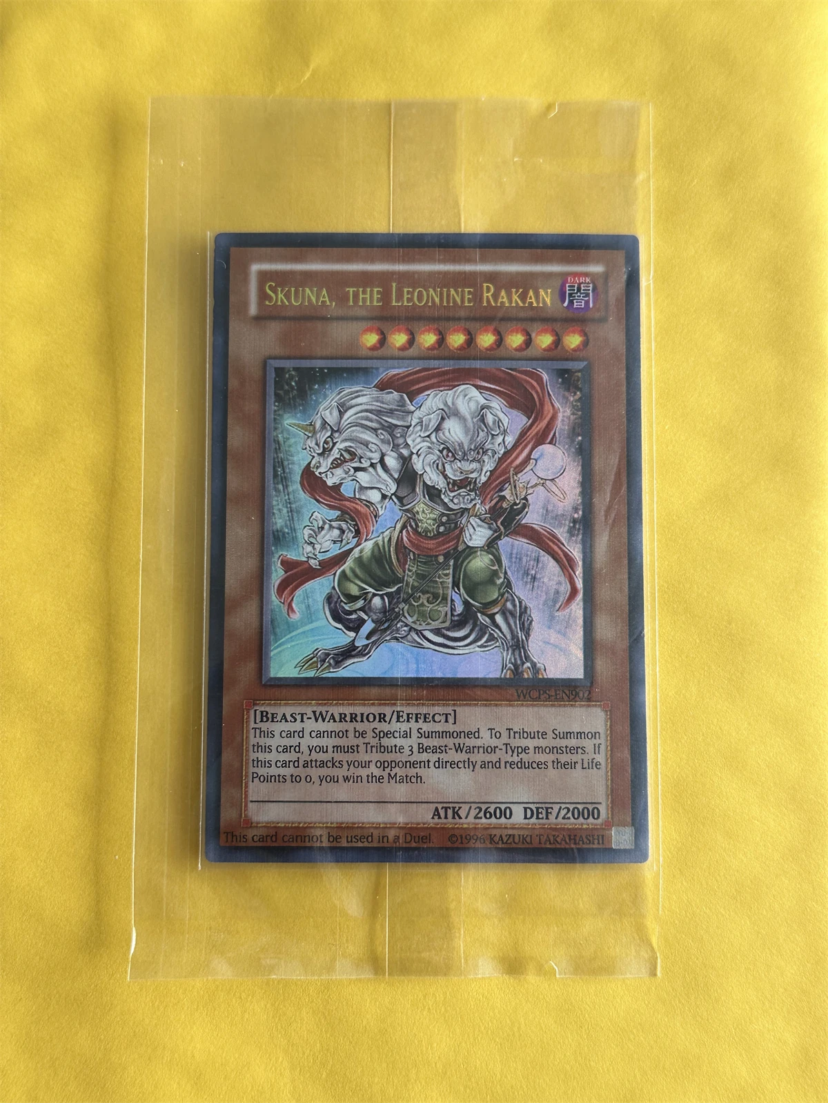 

Yu-Gi-Oh OCG/TCG Skuna, the Leonine Rakan WCPS-EN902 Magia Series Children's Gift Collection Board Game Toy Card (No-Original)