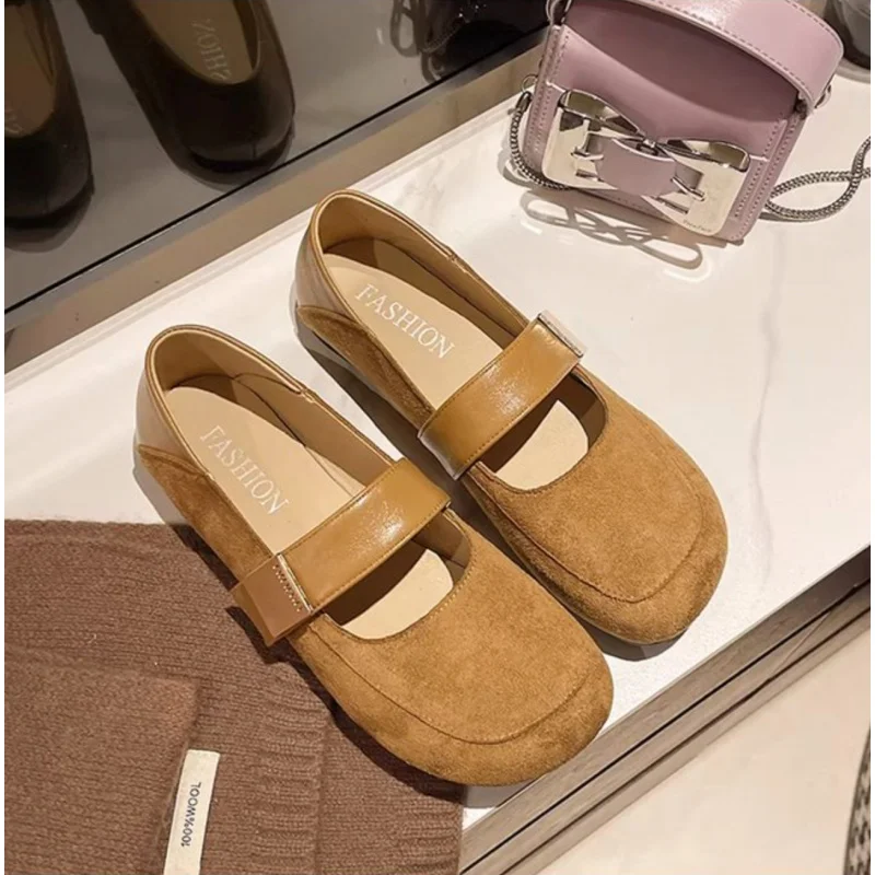 New Wide-Foot Friendly Mary Jane Shoes for Women Comfortable Soft-Soled Slip-On Women's Shoes Casual Flat Shoes for Office