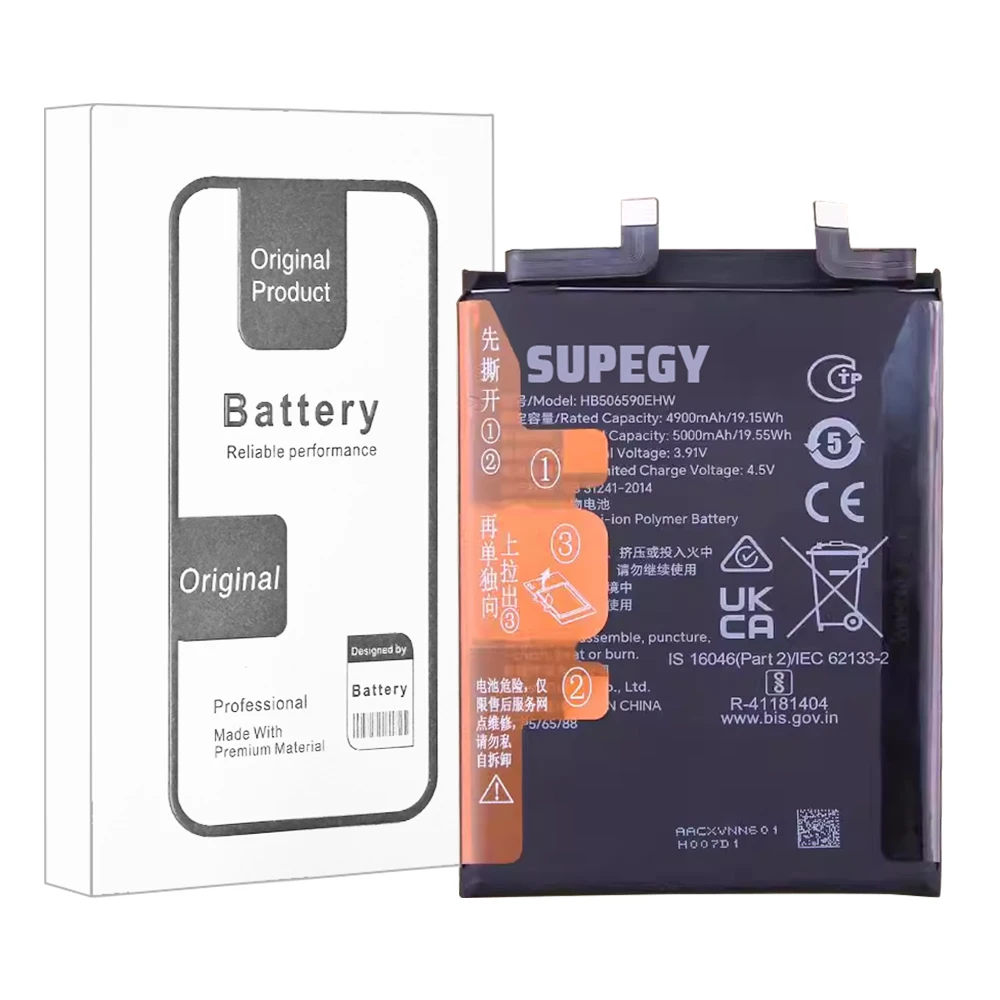 100% New HB506590EHW Battery For HONOR 90 PRO Phone batteries batteria+Free Tools