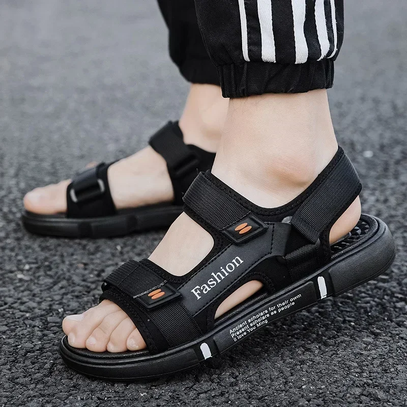 

Male Summer Sandals for Man New Korean Sandals Fashion Casual Personality Non-slip Beach Slippers Sandalias Zapatillas Hombre