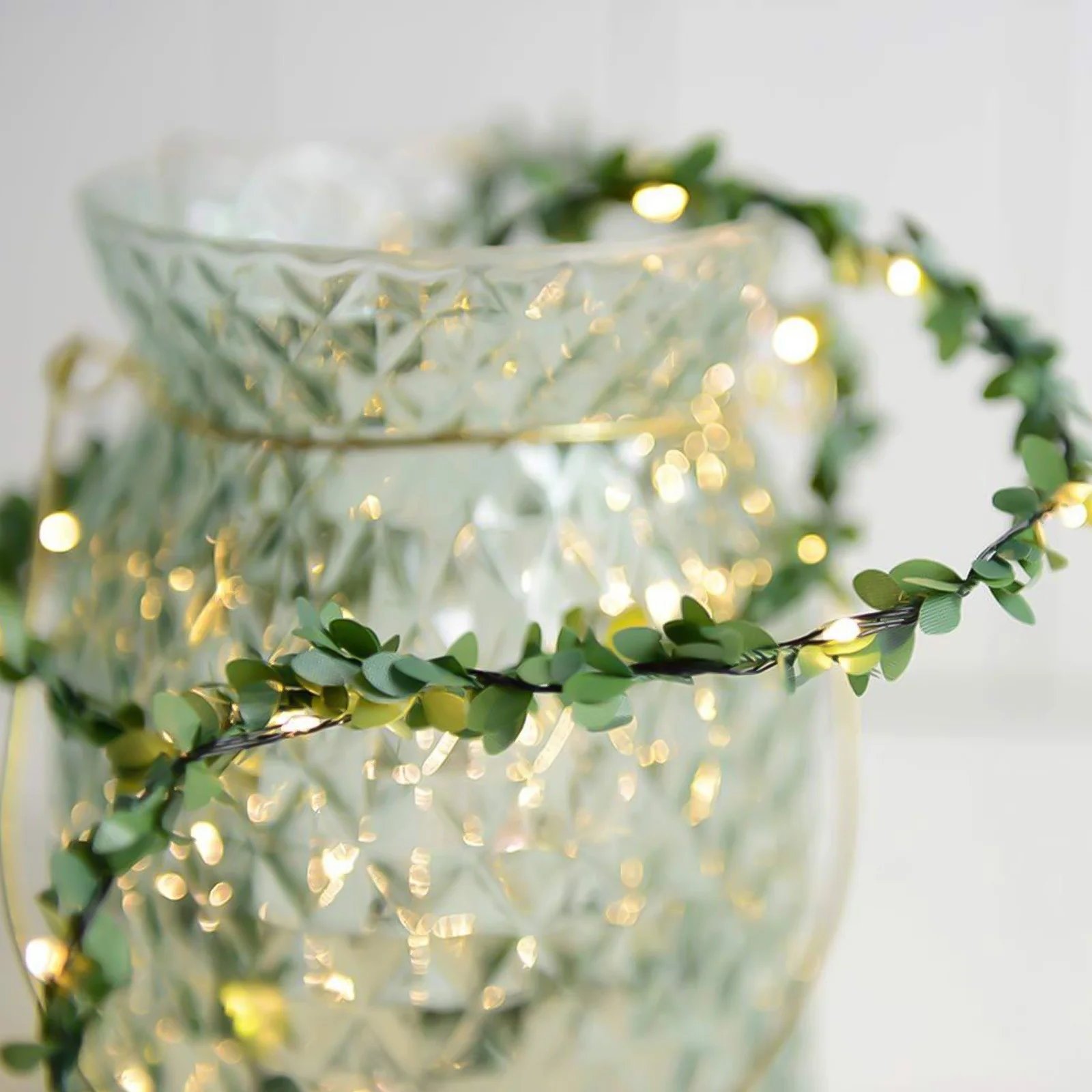 

1Pcs Garland Decor Light Green String Christmas Light Ornament Practical Courtyard Patio Mall Illumination