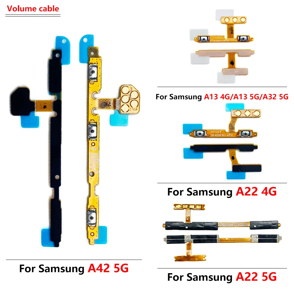 Volume Power Switch On Off Button Key Flex For Samsung M30S A13 4G Volume Control Key For Samsung A22 A33 A73 A52 A53 5G A72