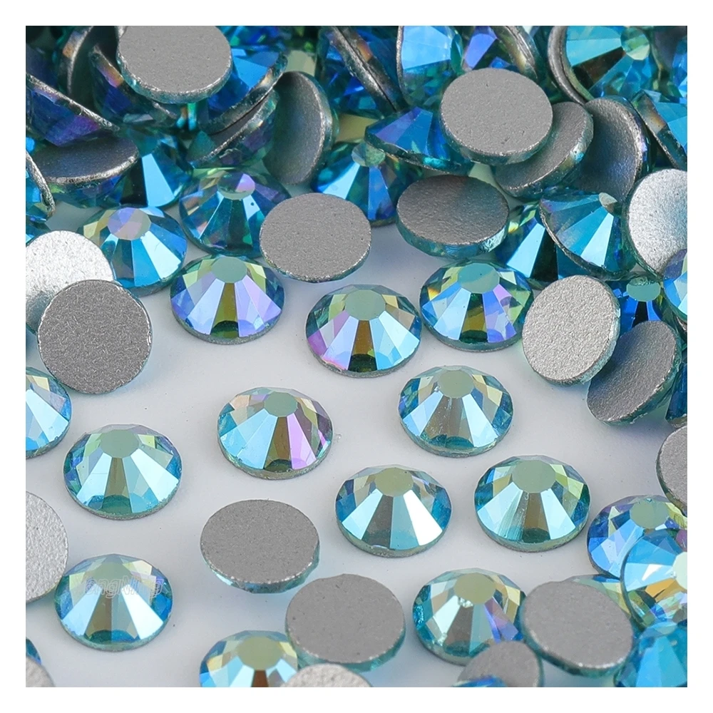 Yongning Multi Kleuren Ab Ss6-30 Quanlity Glas Steentjes Crystal Glitter Non Hotfix Flatback Nail Art Diy Decoraties Ambacht