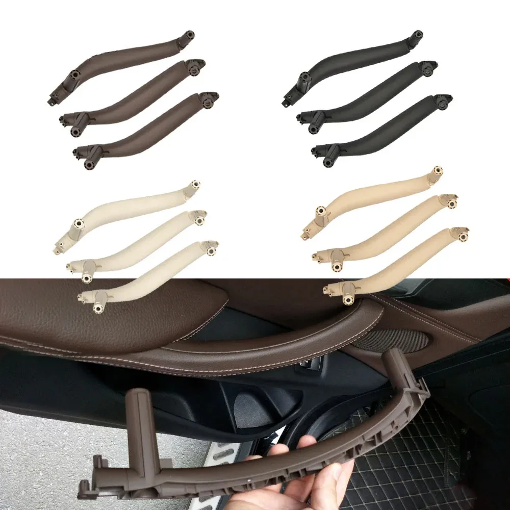 

LHD Car Inner Doors Handle Pull Trim Left Right ABS Fit For 2014 2015 2016 2017 2018 BMW X5 X6 F15 F16 3PCS