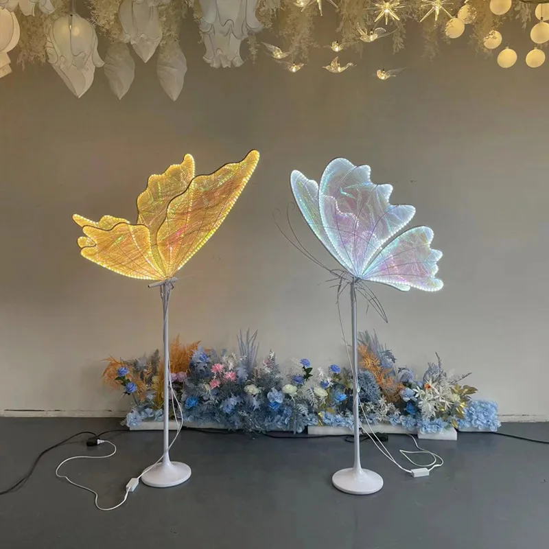 

Wedding Decor Light Butterfly Led Elegant Creative Stage Road Lead Wedding Party Decoration Lamps