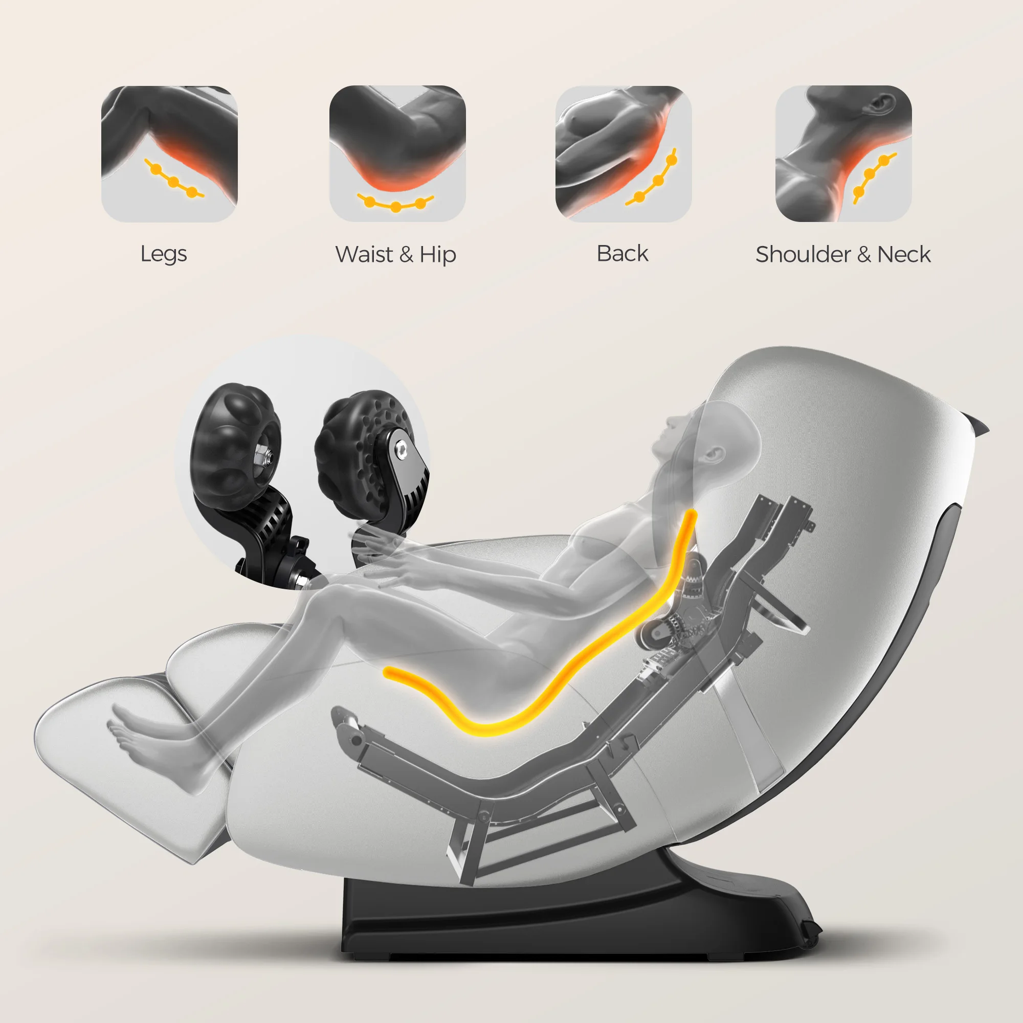 2 Year Warranty 4D SL Airbag Zero Gravity full body Massage Chair Home 3D Office Foot Roller Shiatsu Office Chair Massage Sofa