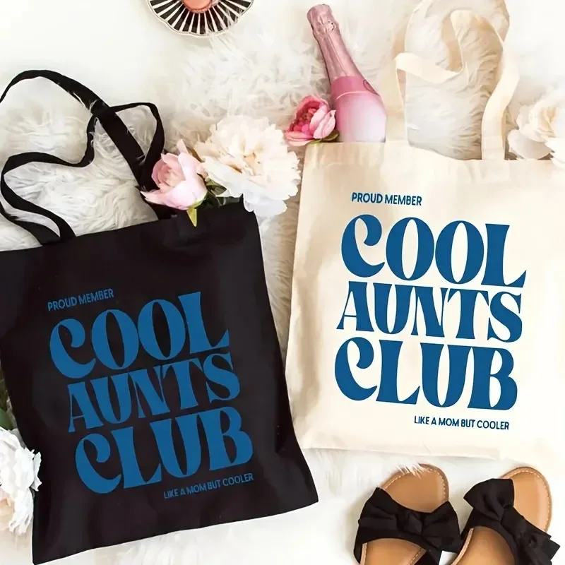 حقيبة كتف رائعة من Cool Aunts Club للنساء ذات سعة كبيرة حقيبة يد هاراجوكو للتسوق لوصيفة العروس حقائب يد مثالية للرفع