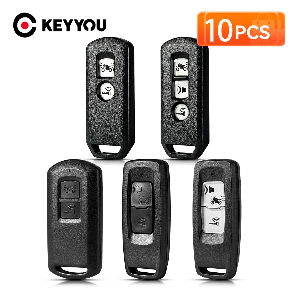 KEYYOU 10Pcs For Honda PCX PCX160 K1Z K1Y X-ADV SH 300 150 125 For Forza 150 Hybrid K01 K77 K96 K97 Smart Motorcycle Key Shell
