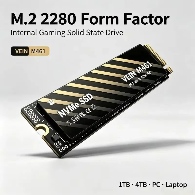 VEIN M461 M.2 2280 PCIe Gen4.0 X4 NVMe SSD 3500MB/s Read Speed 500GB-4TB Internal Gaming Solid State Drive For Laptop Desktop PC