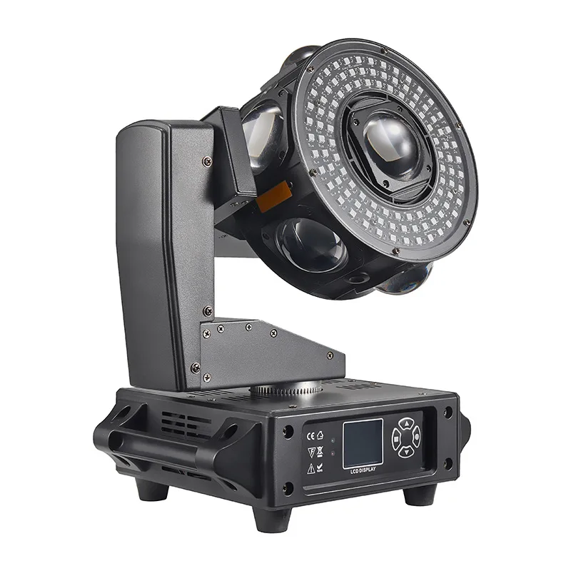 

120W RGBW LED Moving Head Stage Light 2° Beam Angle Laser Strobe Light DMX512 DJ Disco Party Club Wedding Stage Effect Lighting