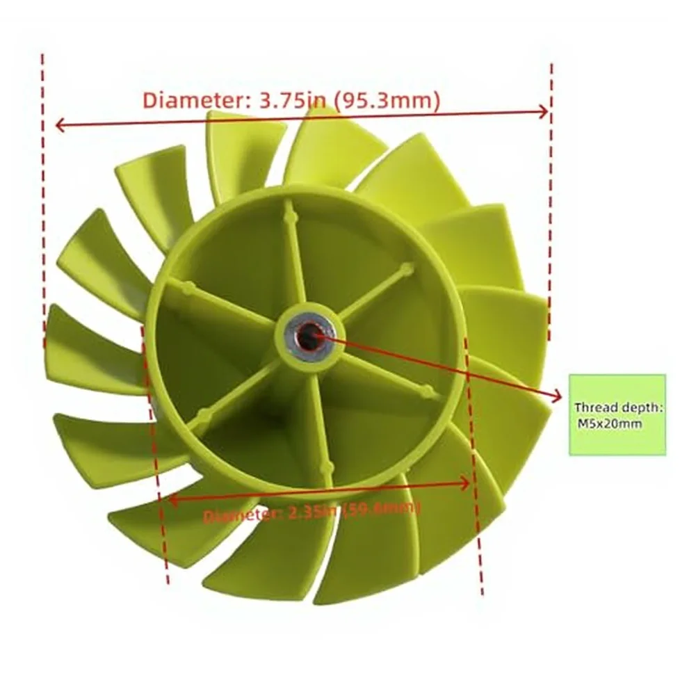 Replacement Blower Fan Assembly for 18V Appliance For Model 529437003004001 Stable Performance Under Regular Use