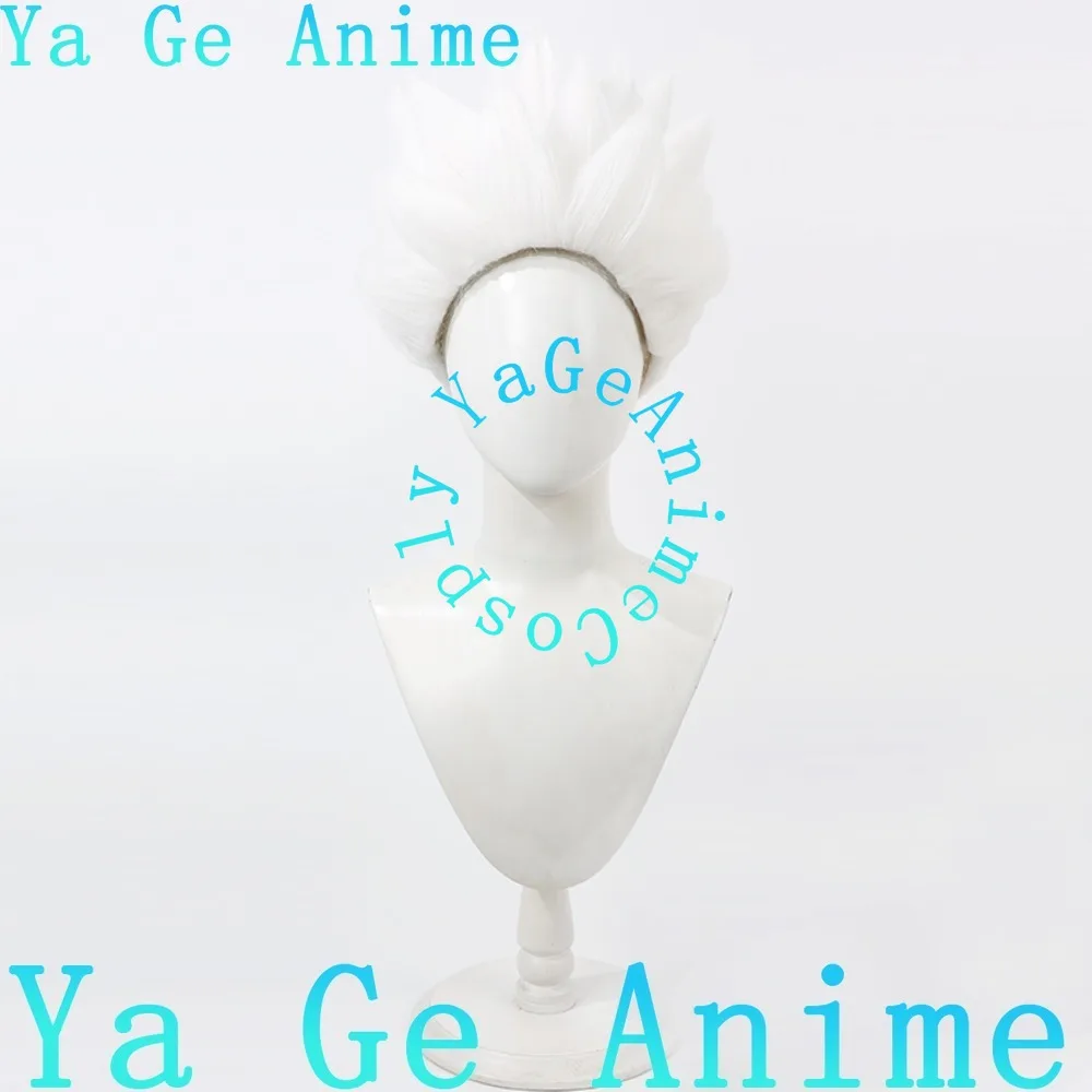 بيلي كيد شعر مستعار تأثيري الأبيض رقيق جذور الشعر ألعاب أنيمي هالوين كرنفال حفلة الشعر الاصطناعية مقاومة للحرارة