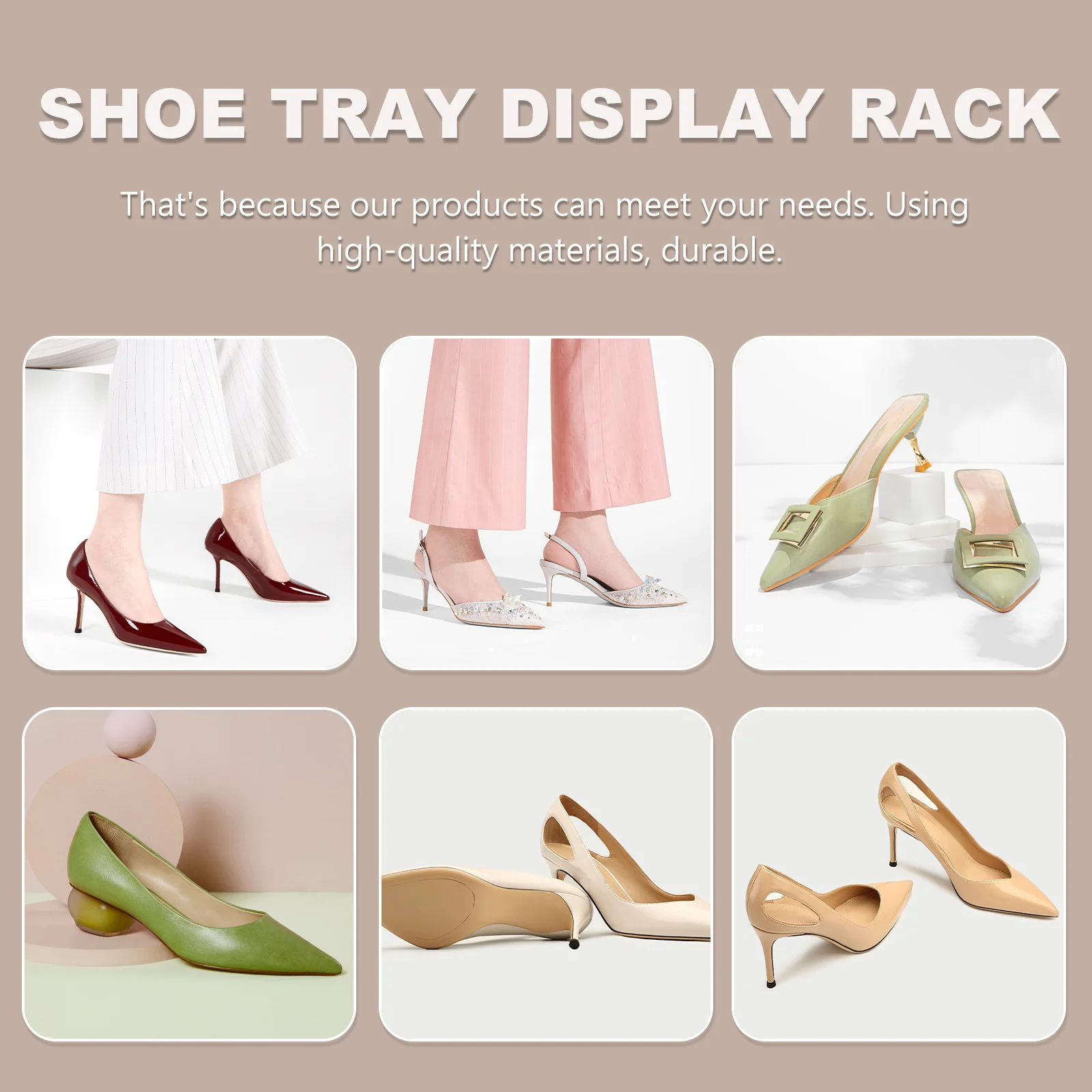 

2Pcs Acrylic Shoe Display Stand Exquisite Workmanship Sneaker Sandal Rack Retail Shop High Heels Display Casual Shoe Stand