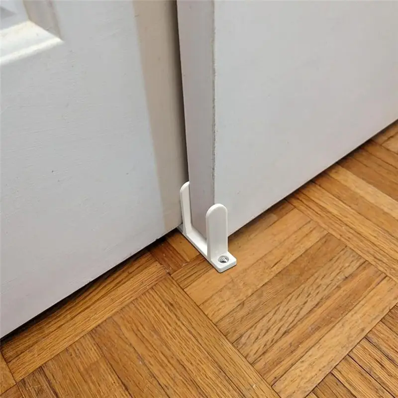 VEHO-Cabinet Closet Door Floor Guide 4 Pack Universal ABS Sliding Door Bottom Guide Fits Doors Thickness Of For 1-3/8 Inch