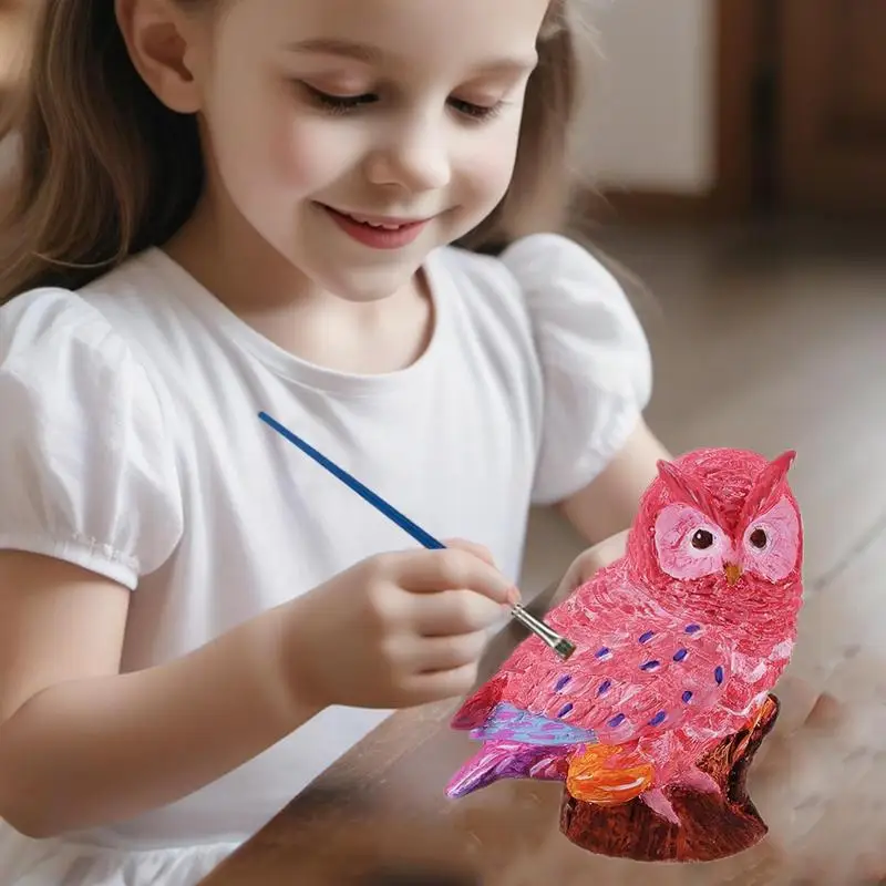 Paint Your Own Owl Kit Paint Your Own Owl Night Light Art Kit Owl Lamp Art Decoration for Kids Crafts Painting Kit for Ages 4