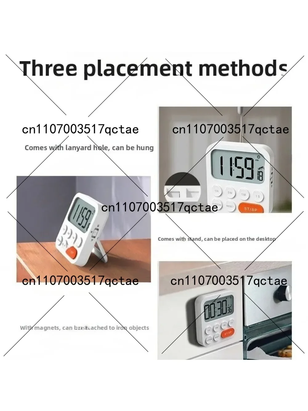 Digital Kitchen Timer Electronic Countdown Alarm for Home Study Cooking Time Management Reminder Tool