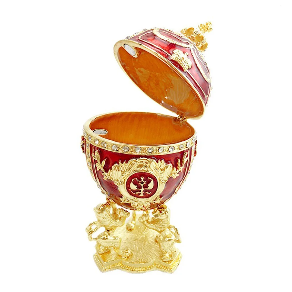 

Коробка со стразами, чехол для колец в форме яйца для женщин, органайзер для хранения подарков, декоративный держатель, шкатулки для драгоценностей, коробка для колец с орнаментом