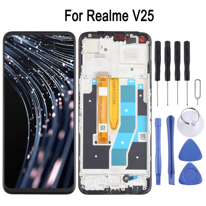 

ЖК-дисплей и дигитайзер для Realme V25, полная сборка, замена с рамкой