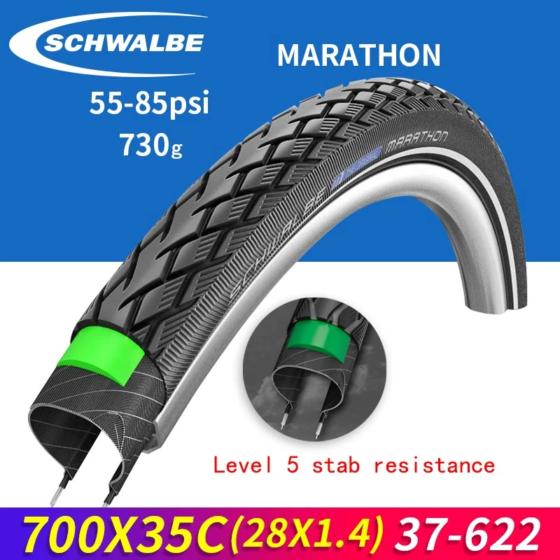 SCHWALBE 700C 26 inch mountain road bike marathon tire stab resistant MARATHON PLUS