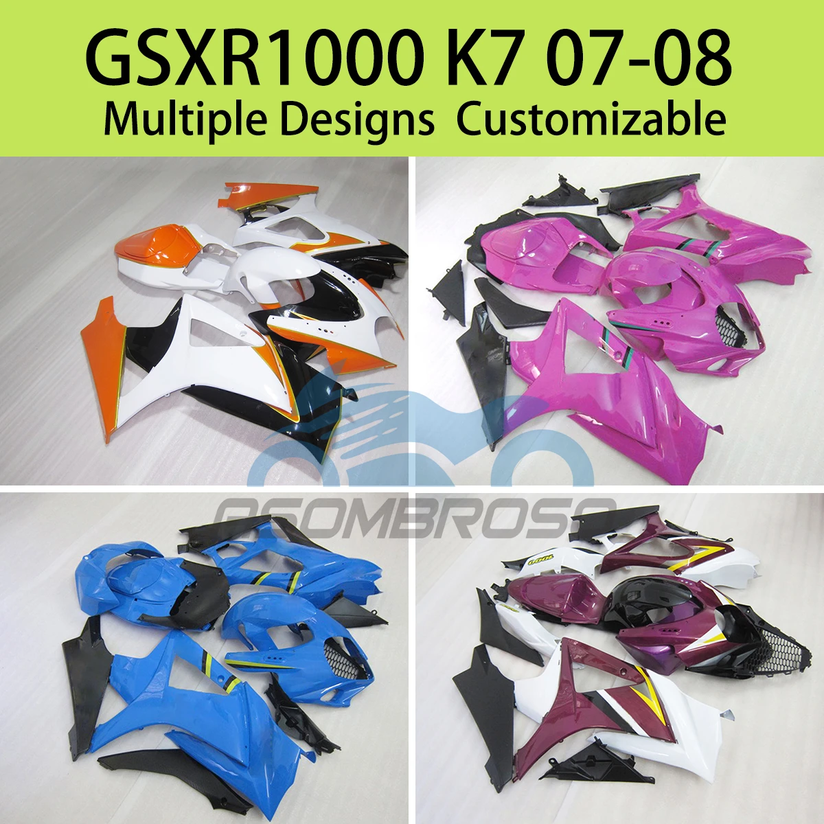 

Fairing Kit for SUZUKI GSXR1000 K7 2007 2008 100% Fit Motorcycle Fairings Body Set Parts Free Custom Prime GSXR 1000 07 08