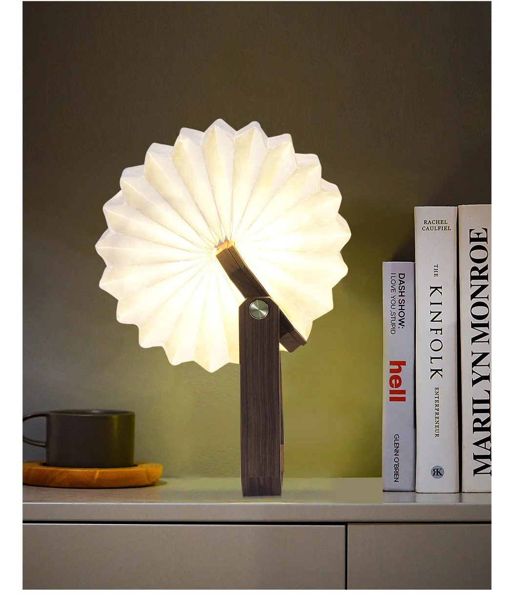 Book light wooden portable folding night light charging magnetic gift portable night light