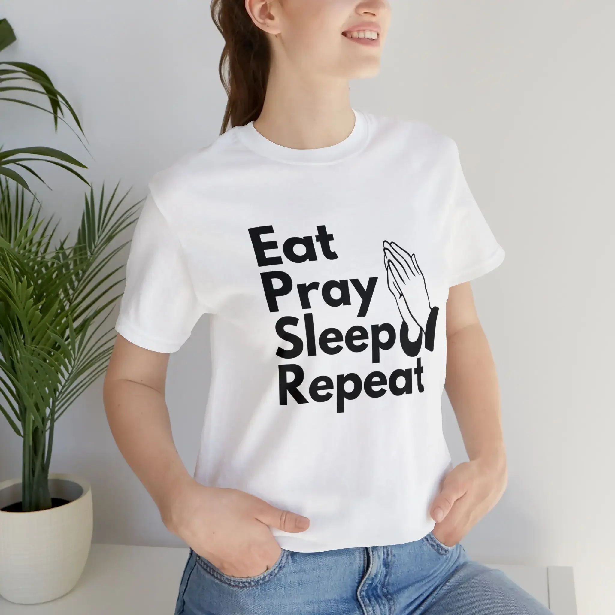 Eat Pray Sleep Repeat T shirt Prayer Christmas gift Birthday spiritual