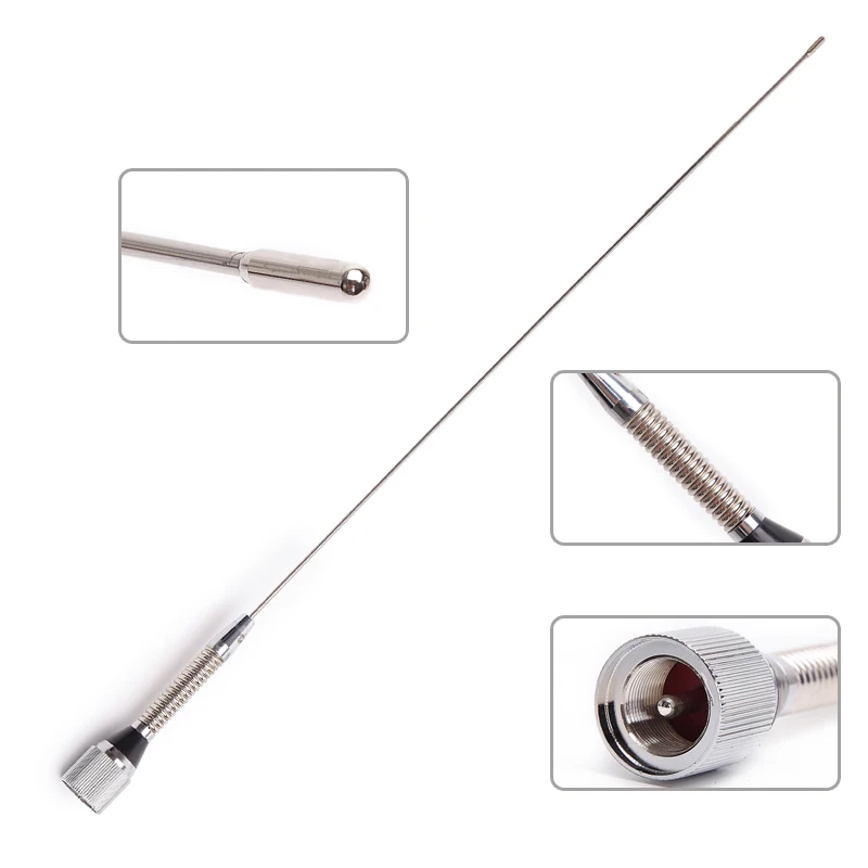 ABBREE VH-1208 Mobile Walkie Talkie Antenna PL259 VHF 134-174MHz Magnetic Base High Gain Antenna for Car Mounted Radios