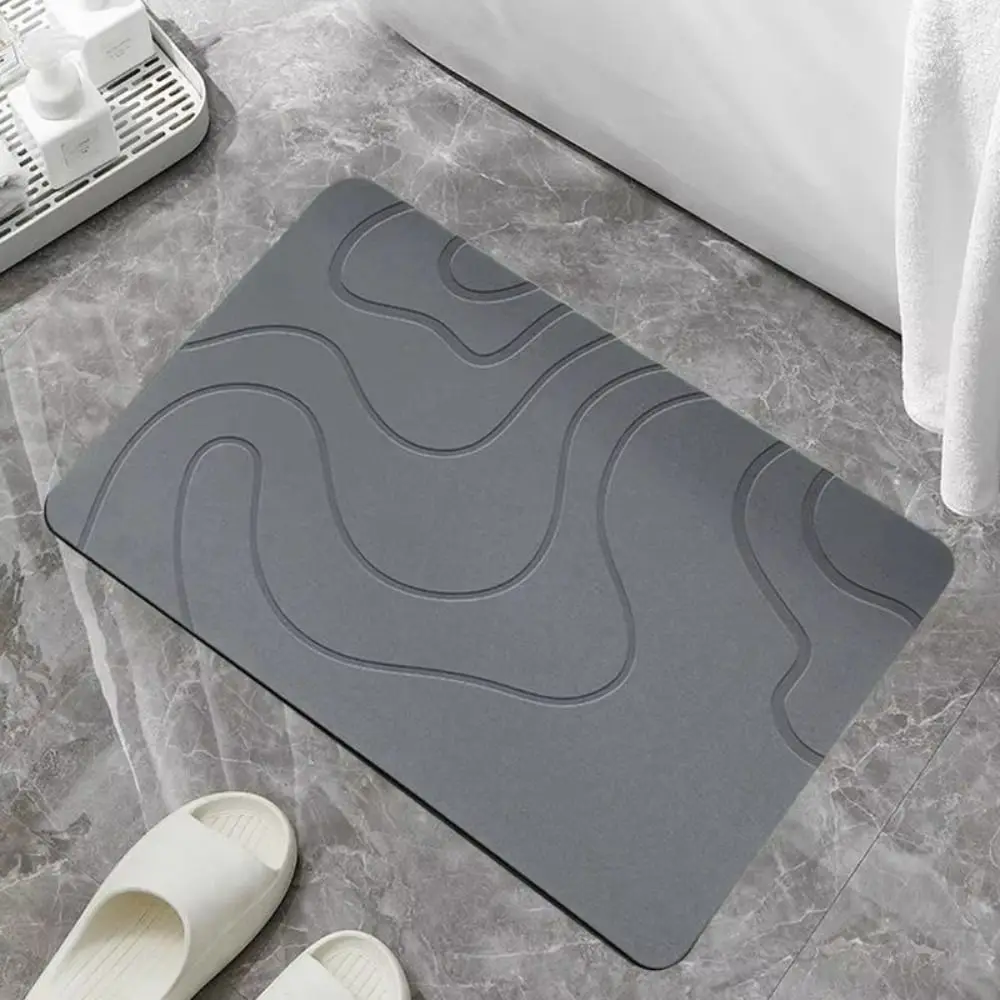 Durable 40x60cm Bathroom Anti-slip Mat Diatomite Stone Super Absorbent Bedroom Door Mat Anti-Slip Kitchen Floor Mat