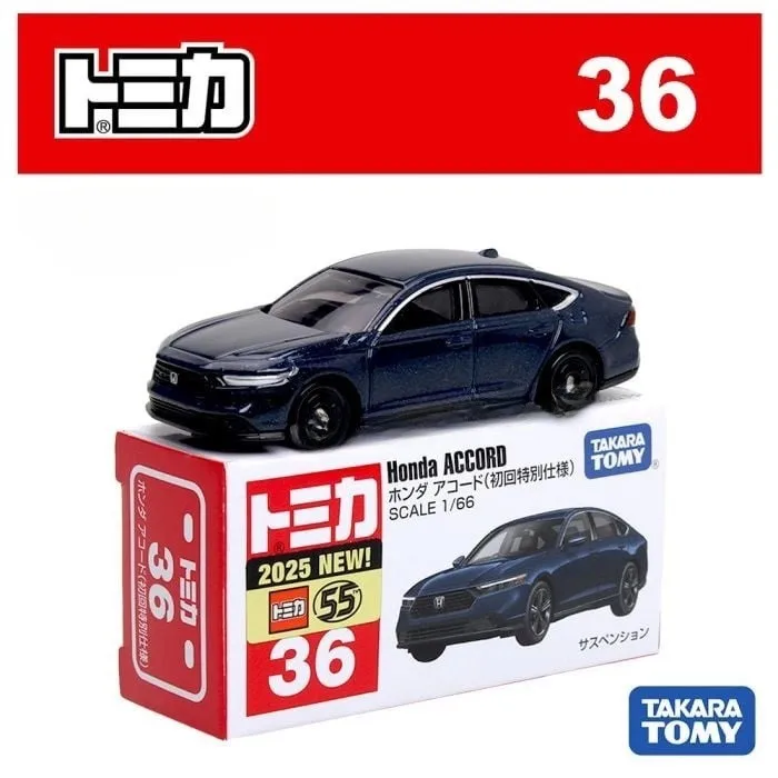 Takara Tomy Tomica Samochód nr 36 Honda Accord Chłopcy Zabawki 1/66 Odlewane Stopem Pojazdy Model Prezent Urodzinowy