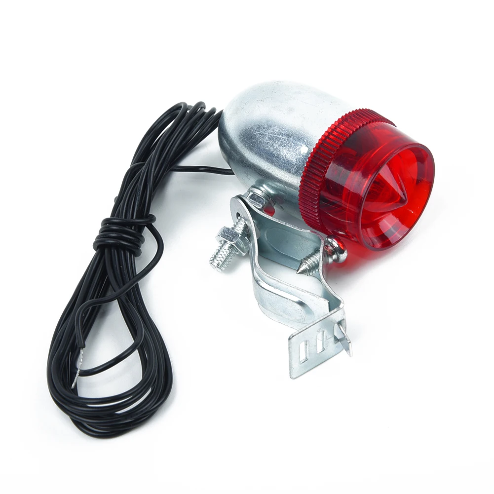 9x2.5cm 12V 6W Retro MTB Bike Rear Indicator Red Light Cable Holder Taillight Safety Warning Lamp Bicycle Accessories