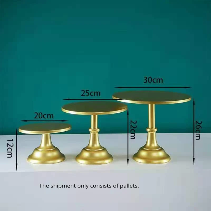 3 Pcs Metal Cake Stand Set Dessert Table Display Perfect Cake Tray for Baby Shower Wedding Birthday Retail