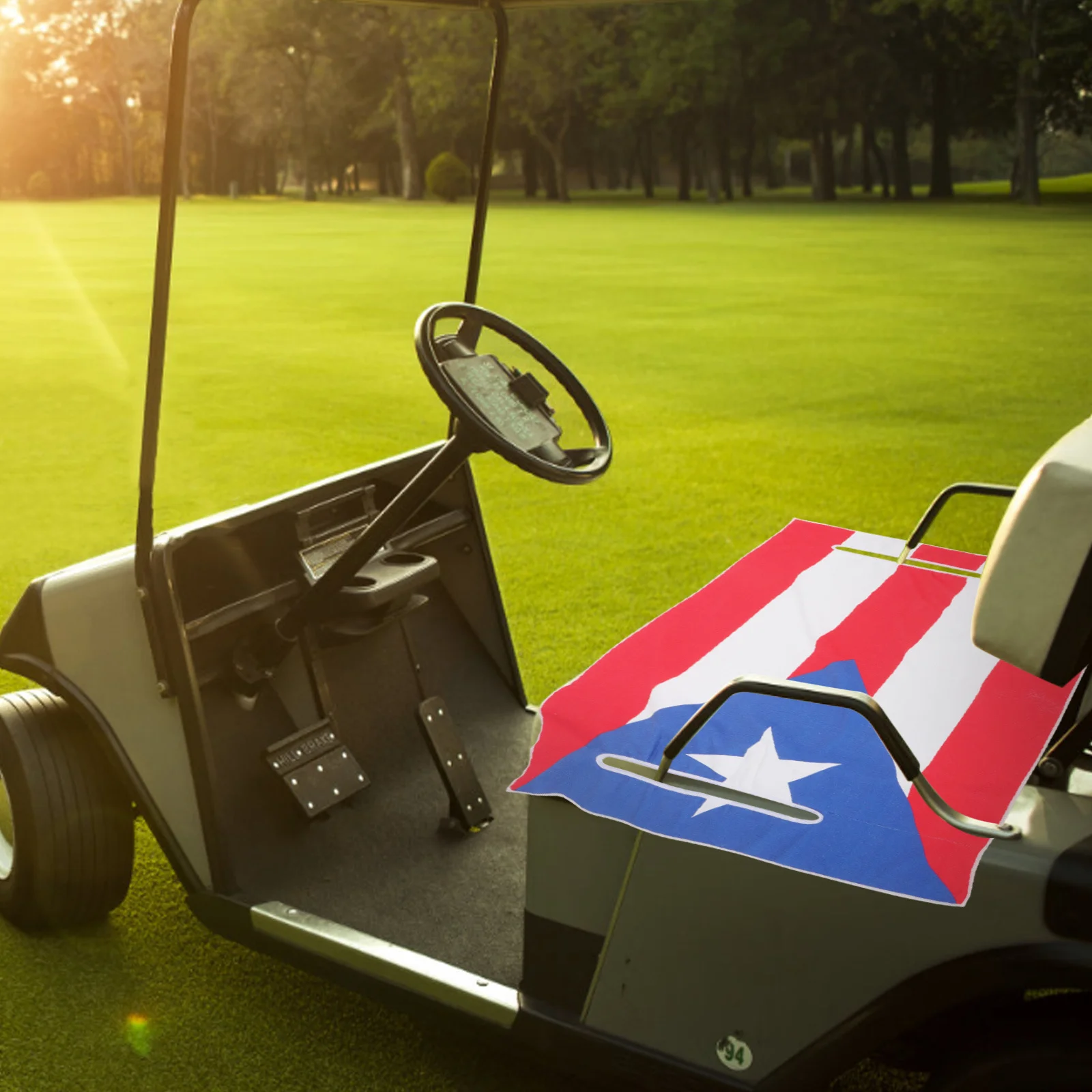 

Golf Seat Cover Flag Design Washable Cushion For Golf Cart Sightseeing Cart Universal Fit Seat Covers Car Interior