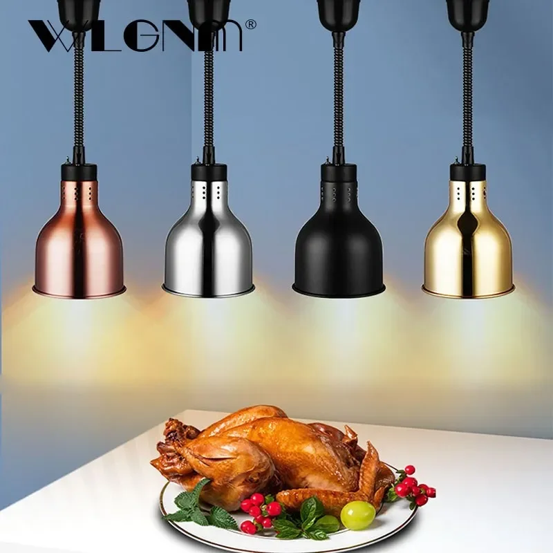 Industrial Heating Lamp Electric Heating Lamp Food Insulation Chandeliers Adjustable Kitchens Device Restaurant Bar Chandelier