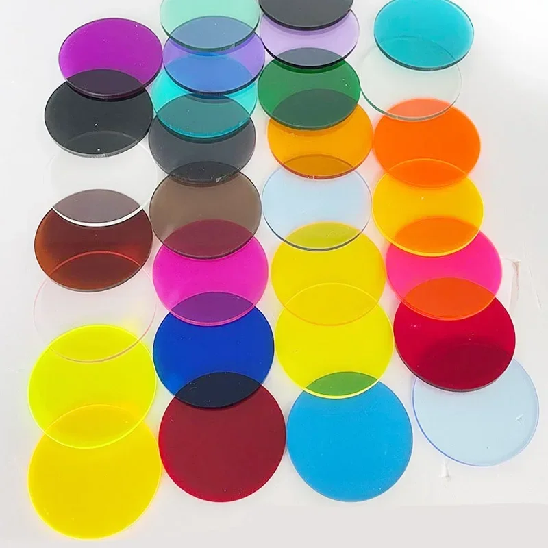 Thickness 3mm Colorful Translucent Acrylic Disc Round Sheet Acrylic Decorative Board Plexiglass Circular Plate DIY Customized