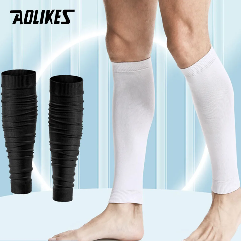 AOLIKES 1 Pair Leg Compression Sleeve,Calf Support Sleeves Legs Pain Relief,Leg Protection Socks for Fitness,Running,Basketball