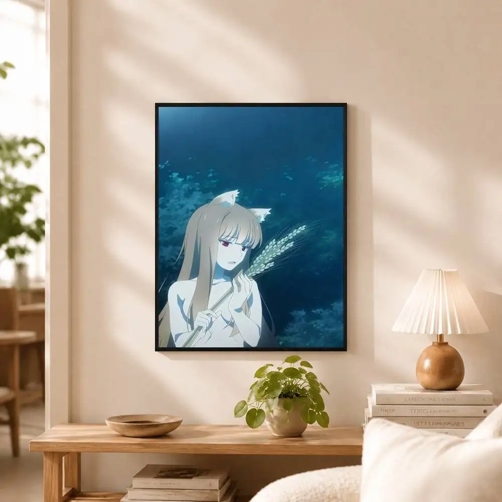 Anime S-Spice and Wolf Poster Waterproof Wall Art Sticker For Bar Living Room Vintage Decor High Quality Print Gift
