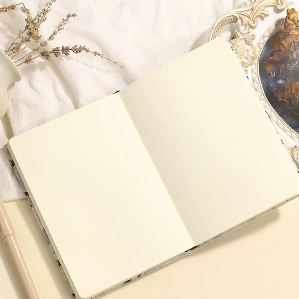 

Vintage Embroidered Notebook Stylish Matte Finish Printed Notepad Multi-Purpose Cotton Cloth Binding Student Diary School