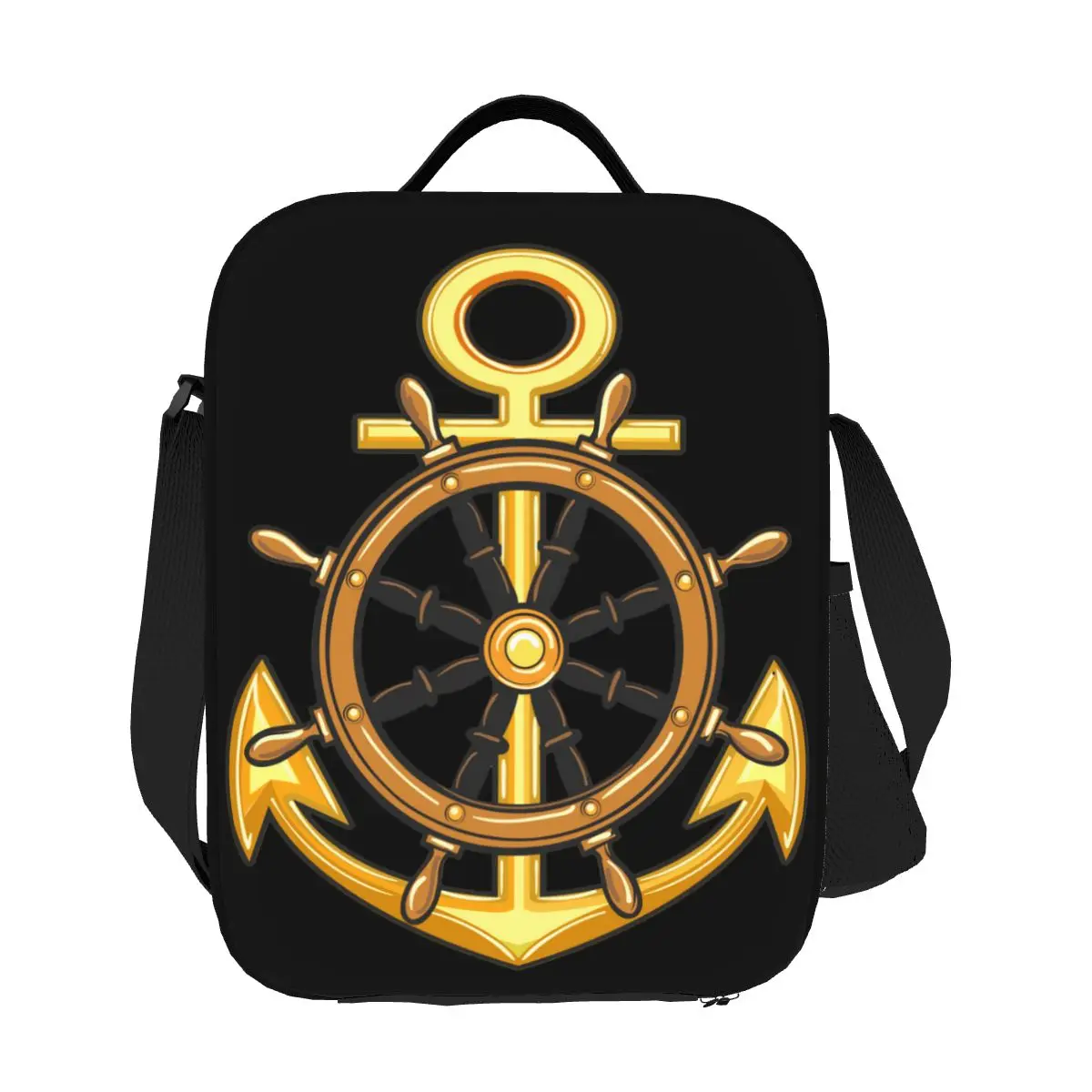 Nautical Sailor Anchor Isolado Lunch Bag para Mulheres, Personalizado, Refrigerador Térmico, Lancheira, Praia, Acampamento, Viagem