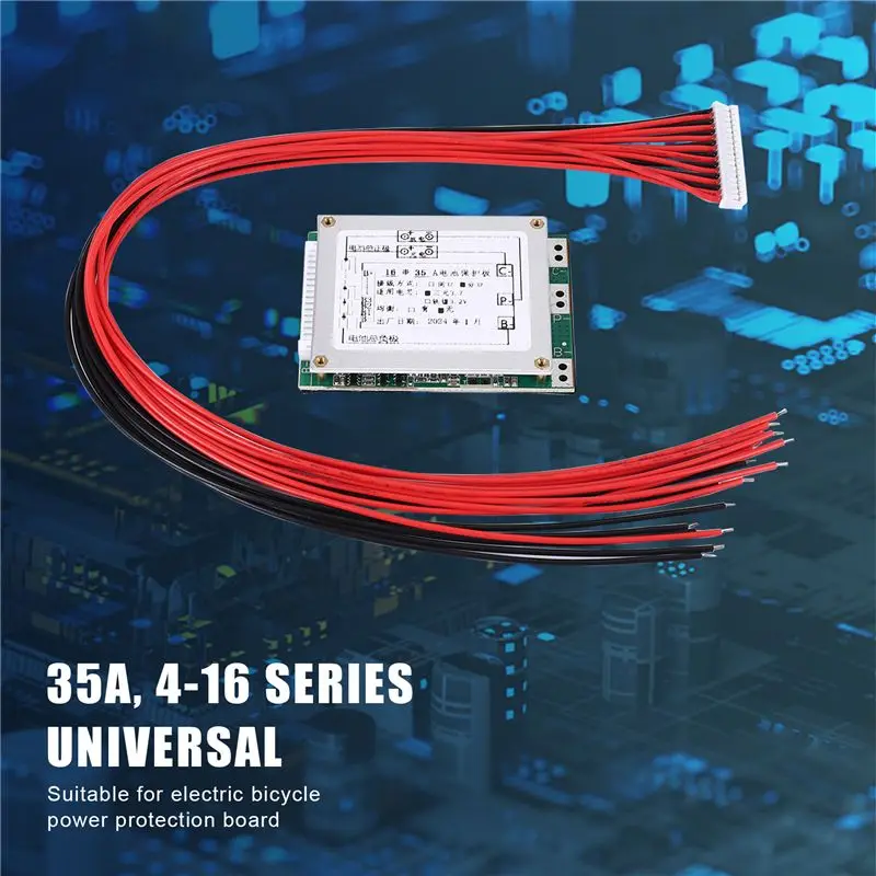 Stylish-16S 60V 35A Protection Board Li- Lithium 18650 Battery BMS Protection Board With UPS Energy Inverter For Battery