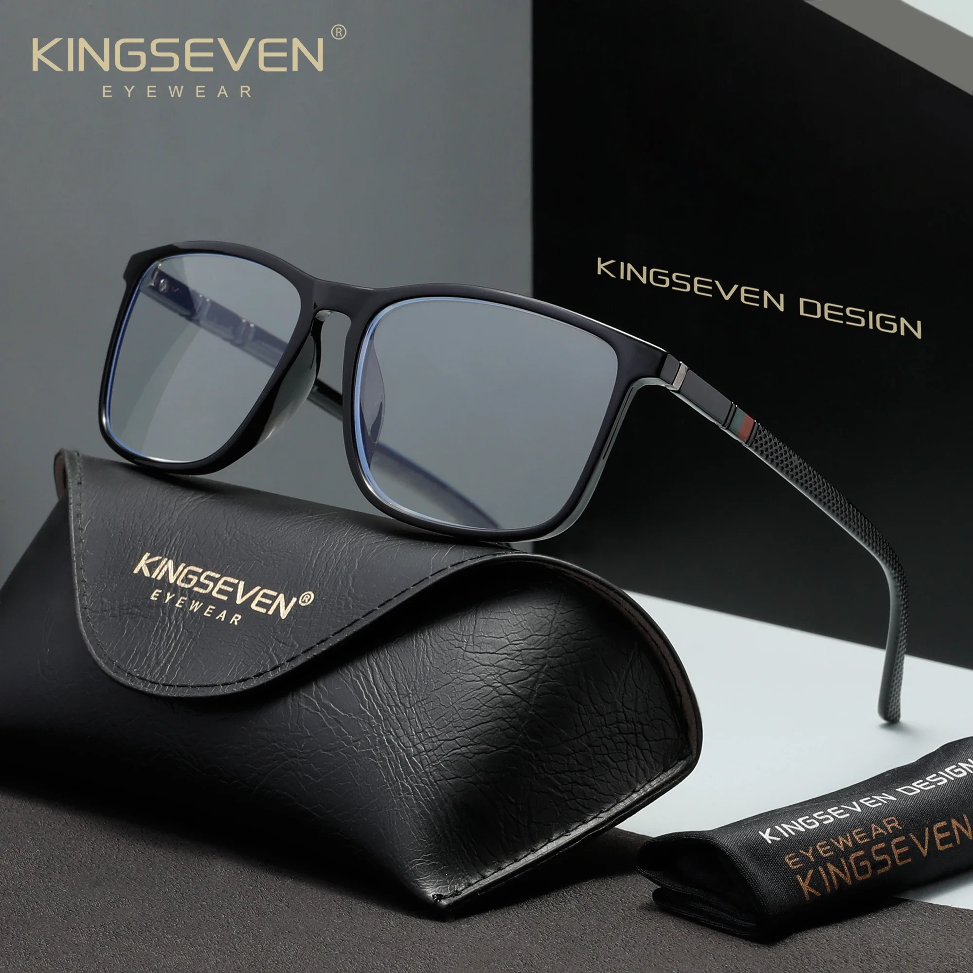 KINGSEVEN Lesebrille mit Rechteckigem Rahmen für Alle Männer und Frauen, Mehrere Stärken +1,0 +1,5 +2,0 +2,5 +3,0 +3,5