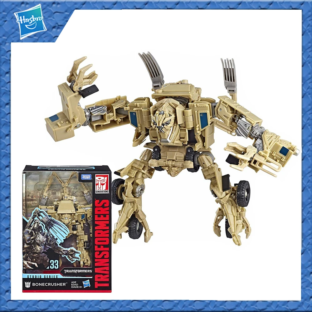 Original Hasbro Transformers Studio Series Ss33 Bonecrusher Voyager Class Anime Figure Action Model Collectible Toys Gift