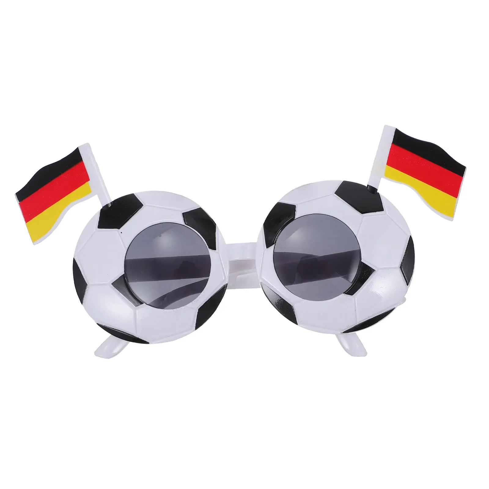 

Funny Soccer Ball Shaped Flag Glasses Sunglasses Decor Party Plastic Smooth Edge Kids Adult Cheer Prop Photo Festivals Birthday