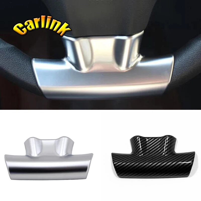 For Citroen Elysee C-Elyse 2014 2015 2016 ABS Matte/Carbon steering wheel plate frame Panel Cover Trim car Accessories 1pcs