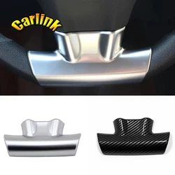 For Citroen Elysee C-Elyse 2014 2015 2016 ABS Matte/Carbon steering wheel plate frame Panel Cover Trim car Accessories 1pcs