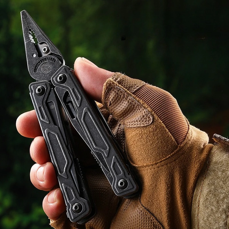 BHBT 27 in 1 Multitool Pliers Pocket Knife EDC Portable Outdoor Camping Survival Equipment Multi-Tool with Bits Set