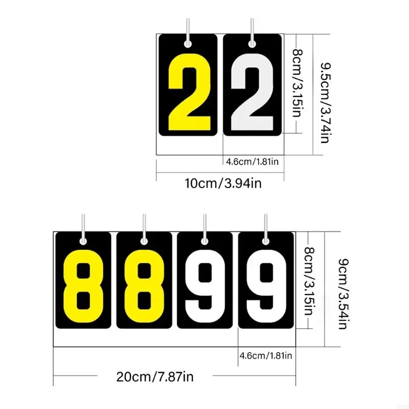 Manual Scoring Board for Cue Sport and Table Tennis Play, Foldable Stand with Clear Read Display for Club Use 69HD