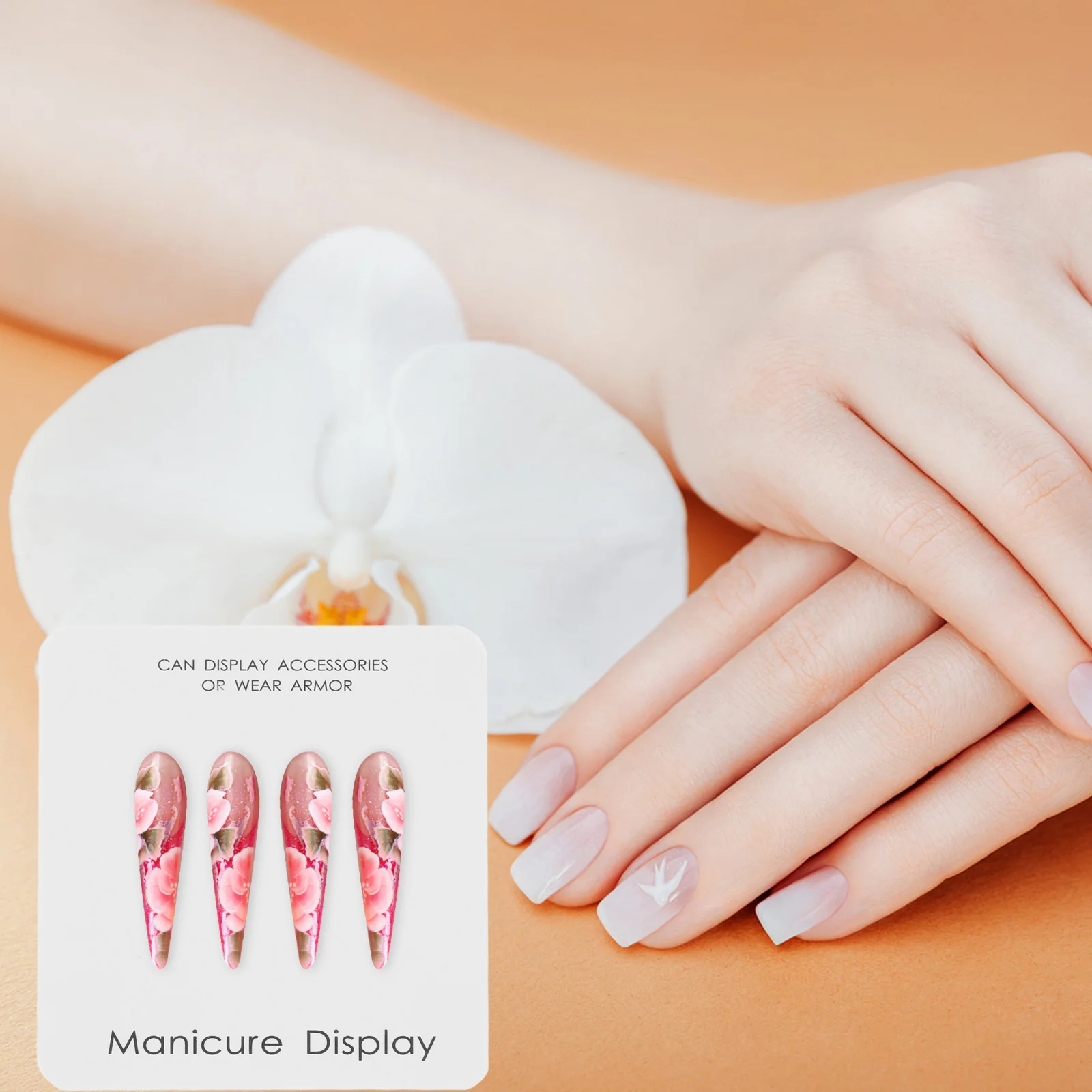 

40pcs Art Display Cards Thickened Durable For Press On Nails Storage Organizer Nail Color Chart Board Nail Salon Supply